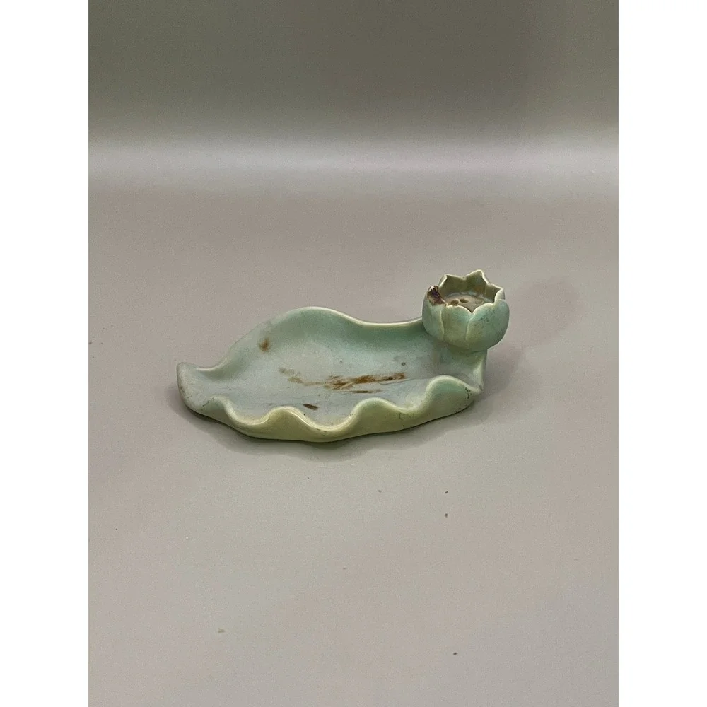 Celadon Leaf Incense Holder 3.5